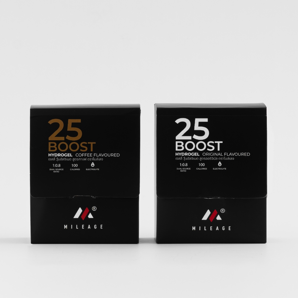 [กล่อง10ซอง] 25BOOST Mileage Hydrogel เจลให้พลังงาน สำหรับเล่นกีฬา