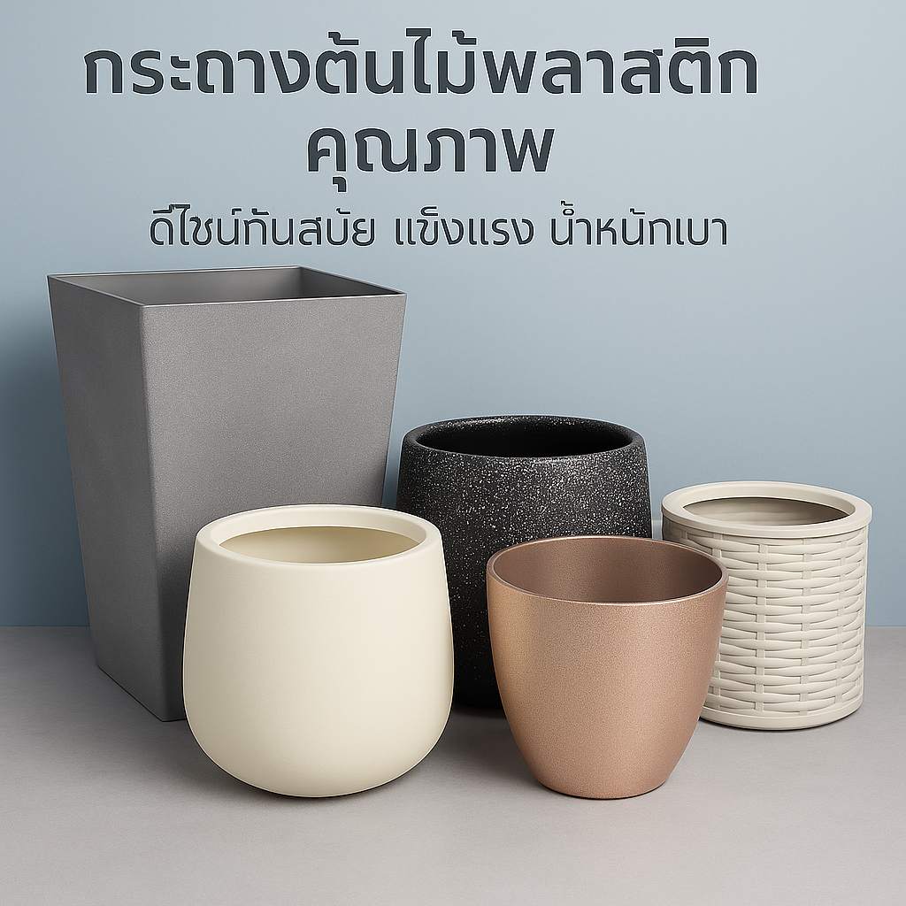กระถางต้นไม้ กระถางพลาสติก ของตกแต่งบ้าน กระถางมินิมอล  หลากหลายแบบ