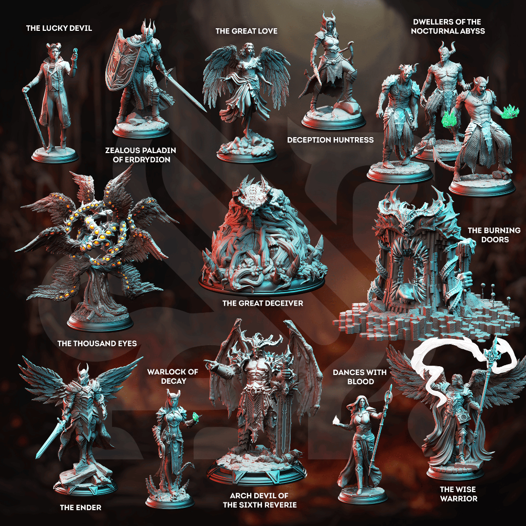 Beyond Heaven & Hell - โมเดลสำหรับ DnD miniature,[Made to order ส่งพัสดุภายใน 1-3 วัน]