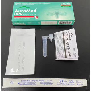 ดทดสอบ Auramed HPV Home L1 / E7 Rapid Test Kit สำหรับผู้หญิงอายุ 25 ปี + atk