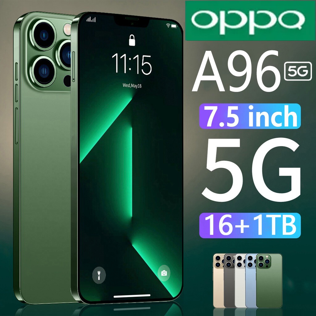 【รับประกัน1ปี】2025ใหม่ A96 5G 7.5นิ้ว โทรศัพท์มือถือ วีดีโอสั้นเกมมือถือ โทรศัพท์สมา แรม16GB รอม1TB 32MP+64MP รองรับ2ซิม