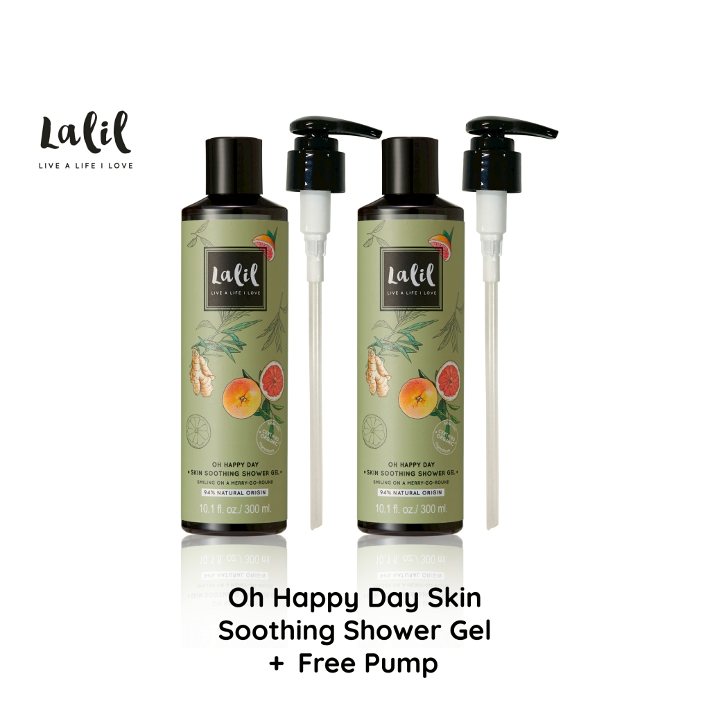 Lalil Oh Happy Day Skin Soothing Shower Gel Set + Dispenser Pump 2 pc.