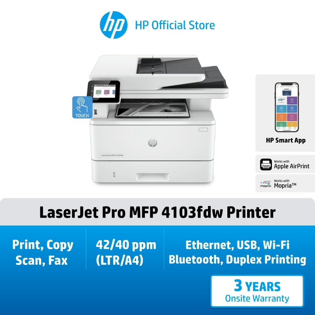 HP LaserJet Pro MFP 4103fdw/4103fdn Printer