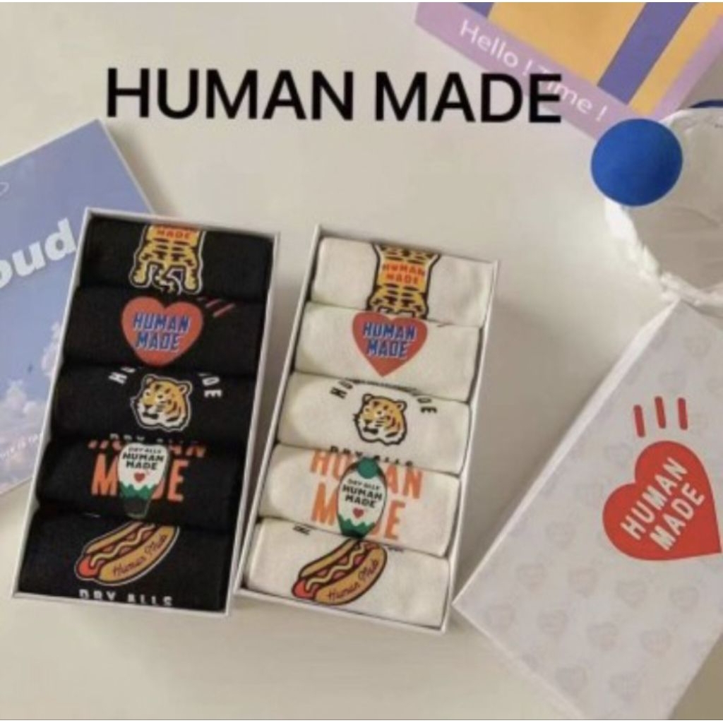 *พร้อมส่ง*🇹🇭 ถุงเท้า Human Made Set 5คู่