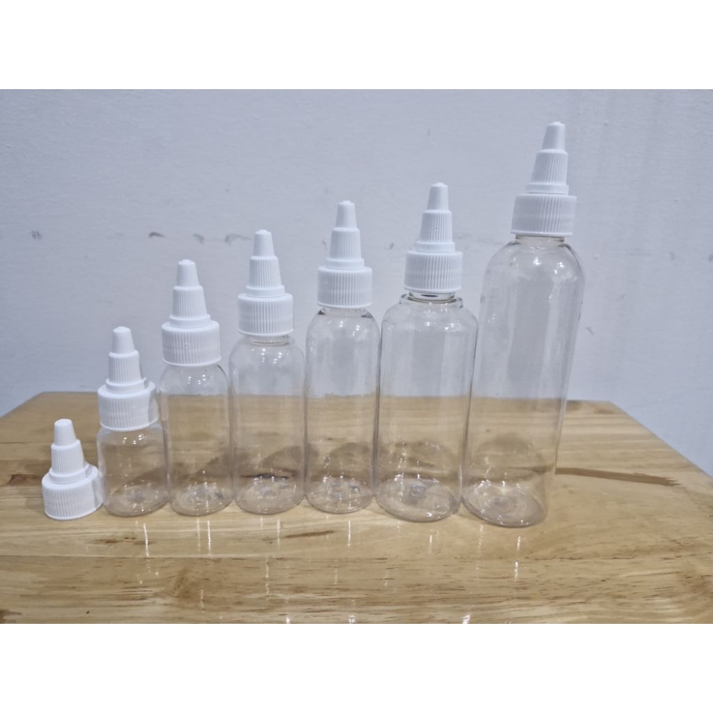 ขวดใส  คอ20(PET) + หัวเกลียว ขาวล้วน [พลาสติกใหม่คุณภาพสูง]เกลียวฝา2ชั้น  เจ้าเดียวในไทย