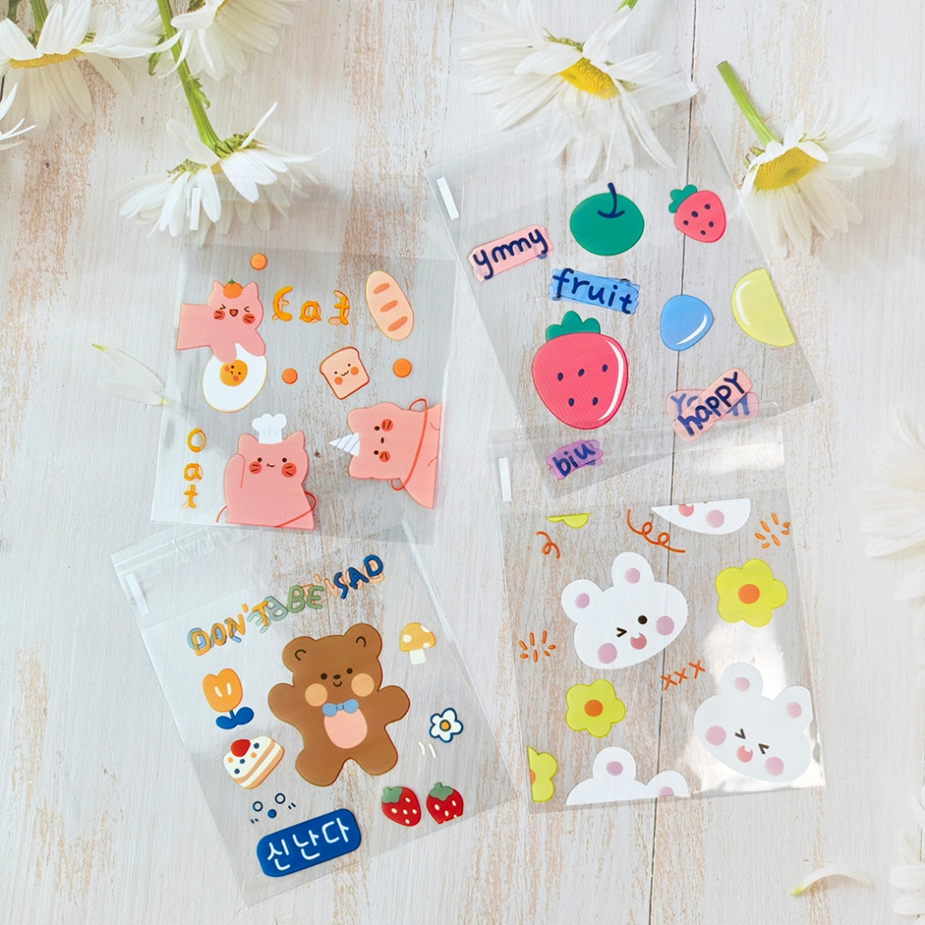 ถุงคุกกี้ 10×10 cm. แถบกาว มีหลายลายให้เลือกช้อป!  บรรจุ 95-100 ใบ -Idopackage ราคา ถูกที่สุด ดีลบีเคเค แกลเลอรีภาพที่ 4