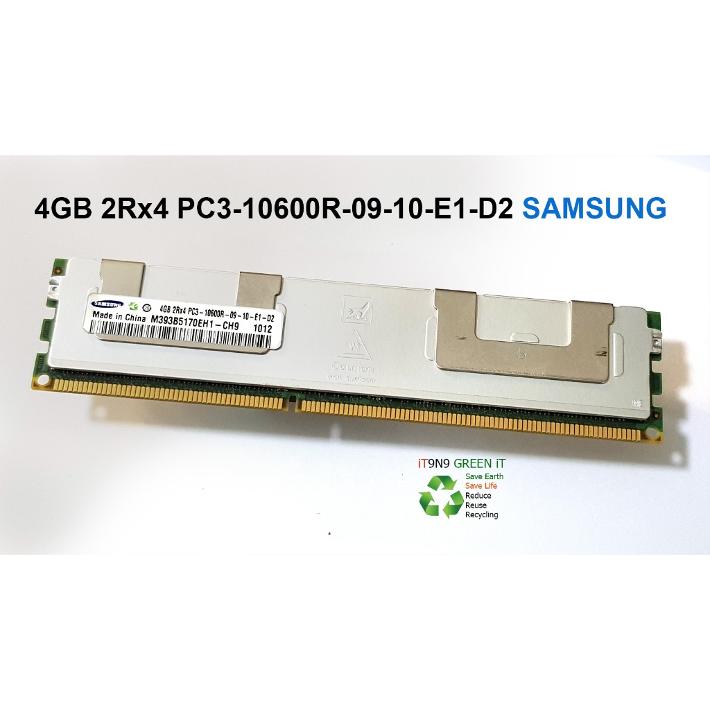 Reg Ecc 4GB 2Rx4 PC3-10600R-09-10-E1-D2 SAMSUNG มือสอง ใส่บอร์ด X79 Workstation HP Z420 Z620 Dell T5