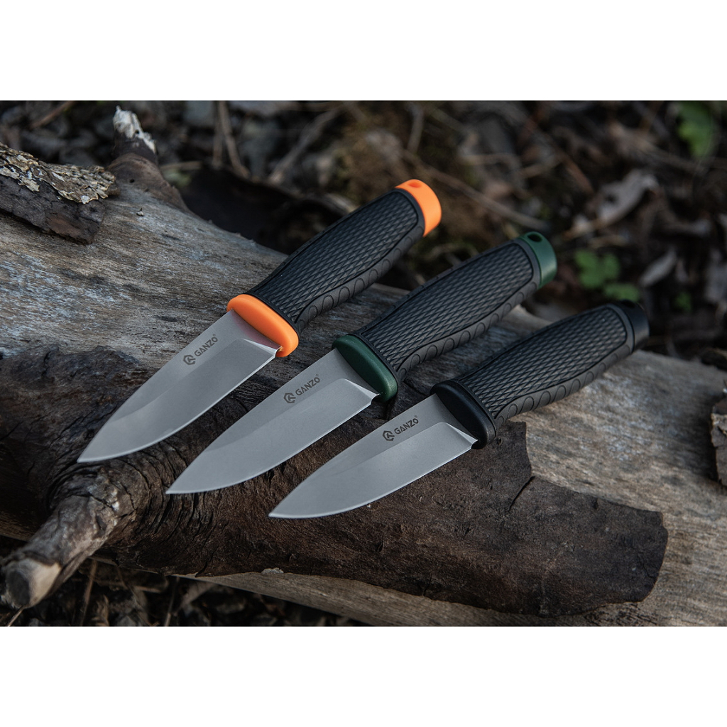 มีดใบตาย fixed blade มีดสนาม มีดพก Ganzo G806 G806BW มีดเชฟ ของแท้ 100% มีดแคมป์ ใบ 3.9" เหล็ก 8Cr14 พร้อมปลอก Sheath