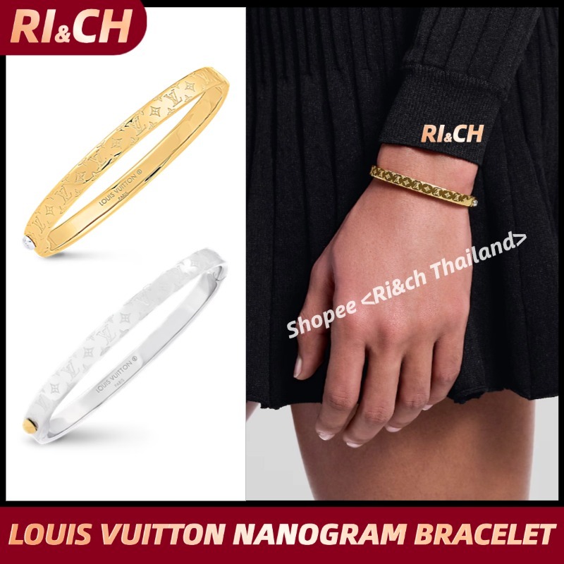 #Ri&ch Thailand Louis Vuitton LV กำไลข้อมือ Nanogram Bracelet