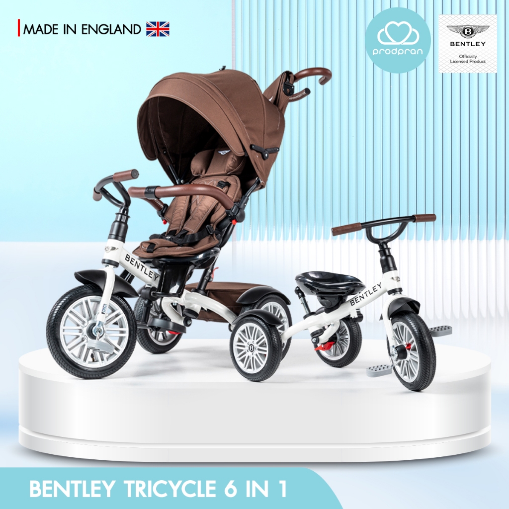 [10.10 Display Clearance Sale [รถเข็นเด็ก+จักรยานสามล้อในตัว] Bentley Tricycle 6 in 1 Stroller For 6