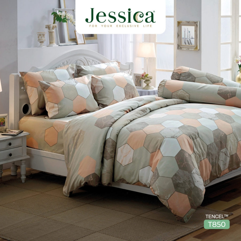 Jessica Tencel T850 ชุดเครื่องนอน ผ้าปูที่นอน ผ้าห่มนวม เจสสิก้า พิมพ์ลวดลายโดดเด่น ให้สัมผัสที่นุ่มลื่นดุจแพรไหม – โปรปัง