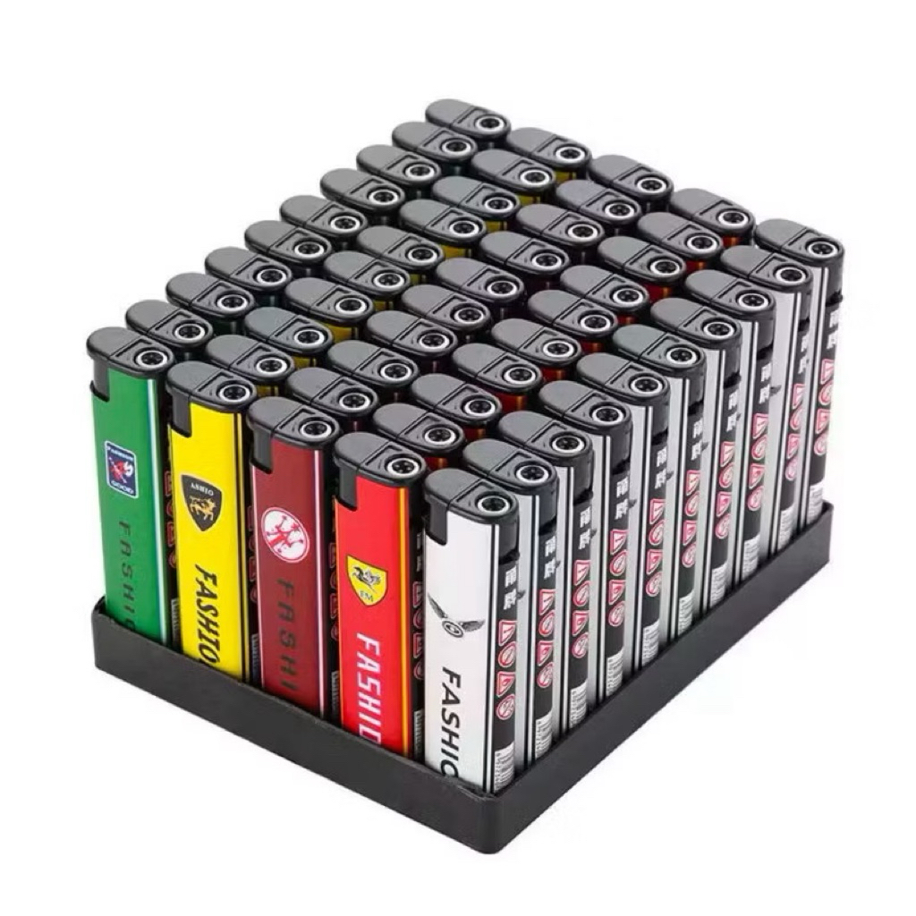 Lighter F118ไฟฟู่ กดแล้วฟู่ 1กล่องมี50ชิ้น พร้อมส่ง(เติมไม่ได้)
