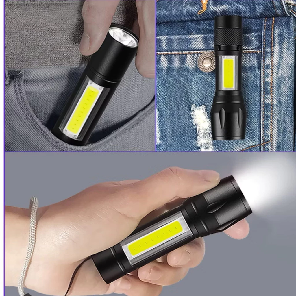 ไฟฉายแรงสูง 511 USB ปรับโหมดได้ มีไฟข้าง ซูม 4 เท่า thumbnail 5
