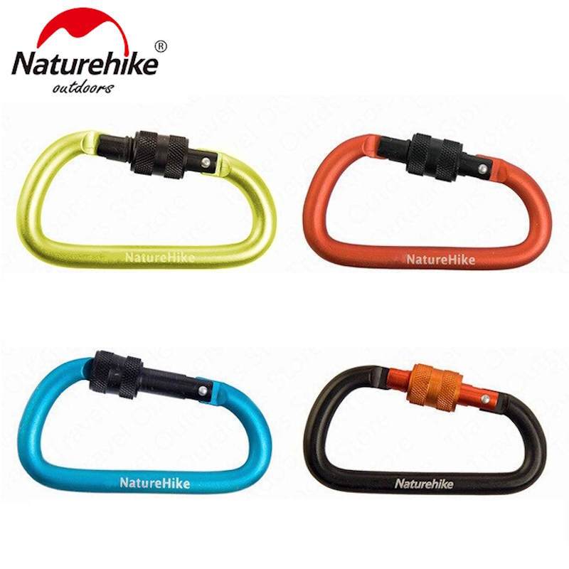 Naturehike คาราบิเนอร์  D-Shape  ขนาด 8cm / NH15A008-D