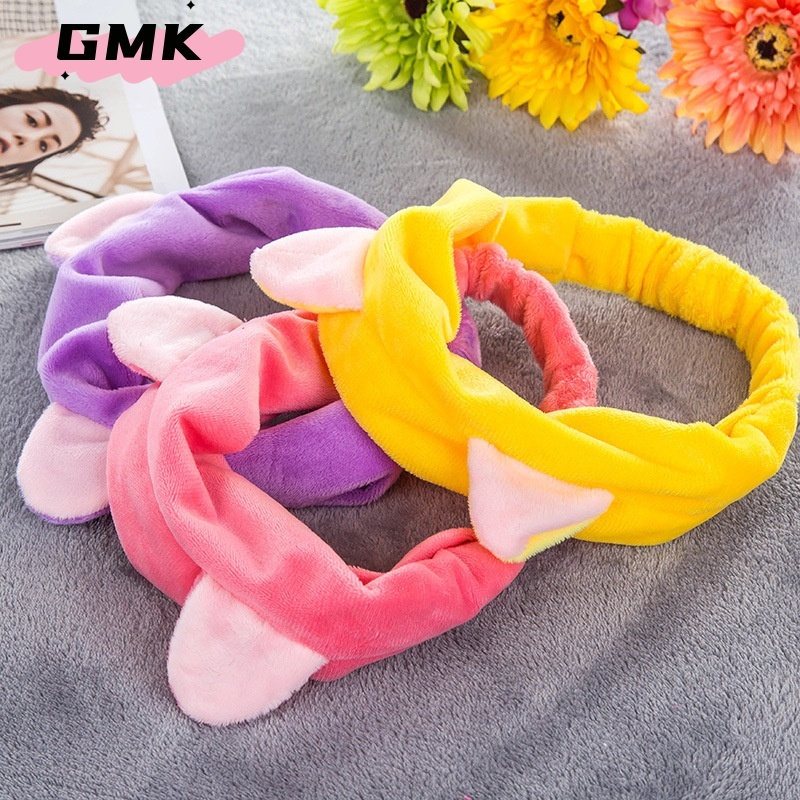 ผ้าคาดผมหูแมว เนื้อผ้านุ่มมากๆ กีฬาน่ารักสำหรับผู้หญิง แต่งหน้า ล้างหน้า ที่คาดผมหูแมว เครื่องประดับผมG2773