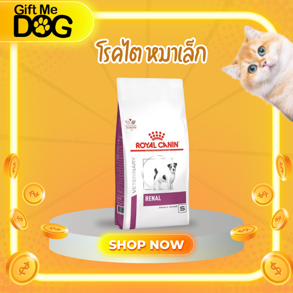 อาหารยาRoyal canin สุนัขพันธุ์เล็ก ประกอบการรักษาโรคไต ชนิดเม็ด (RENAL SMALL DOG)1.5-3kg