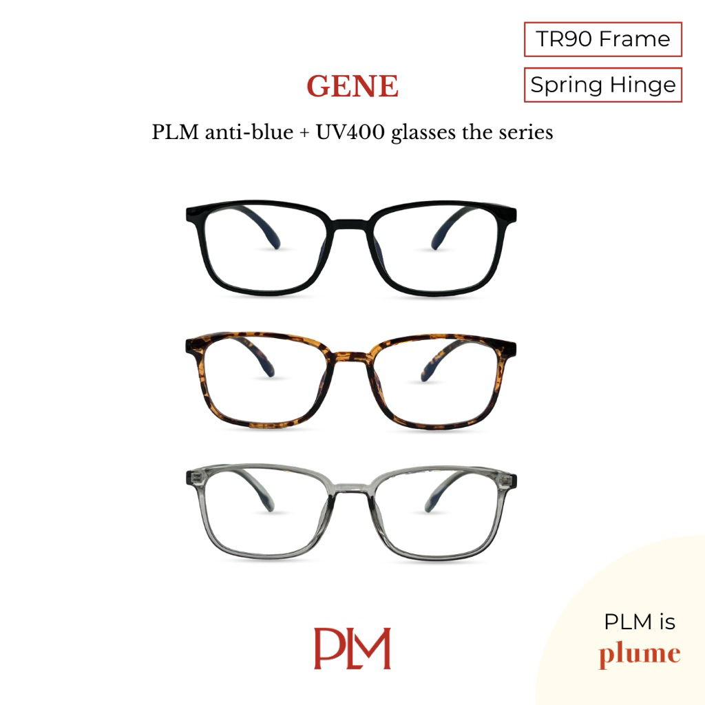PLM (plume.bkk) แว่นกรองแสงสีฟ้ารุ่น 'Gene' Glasses