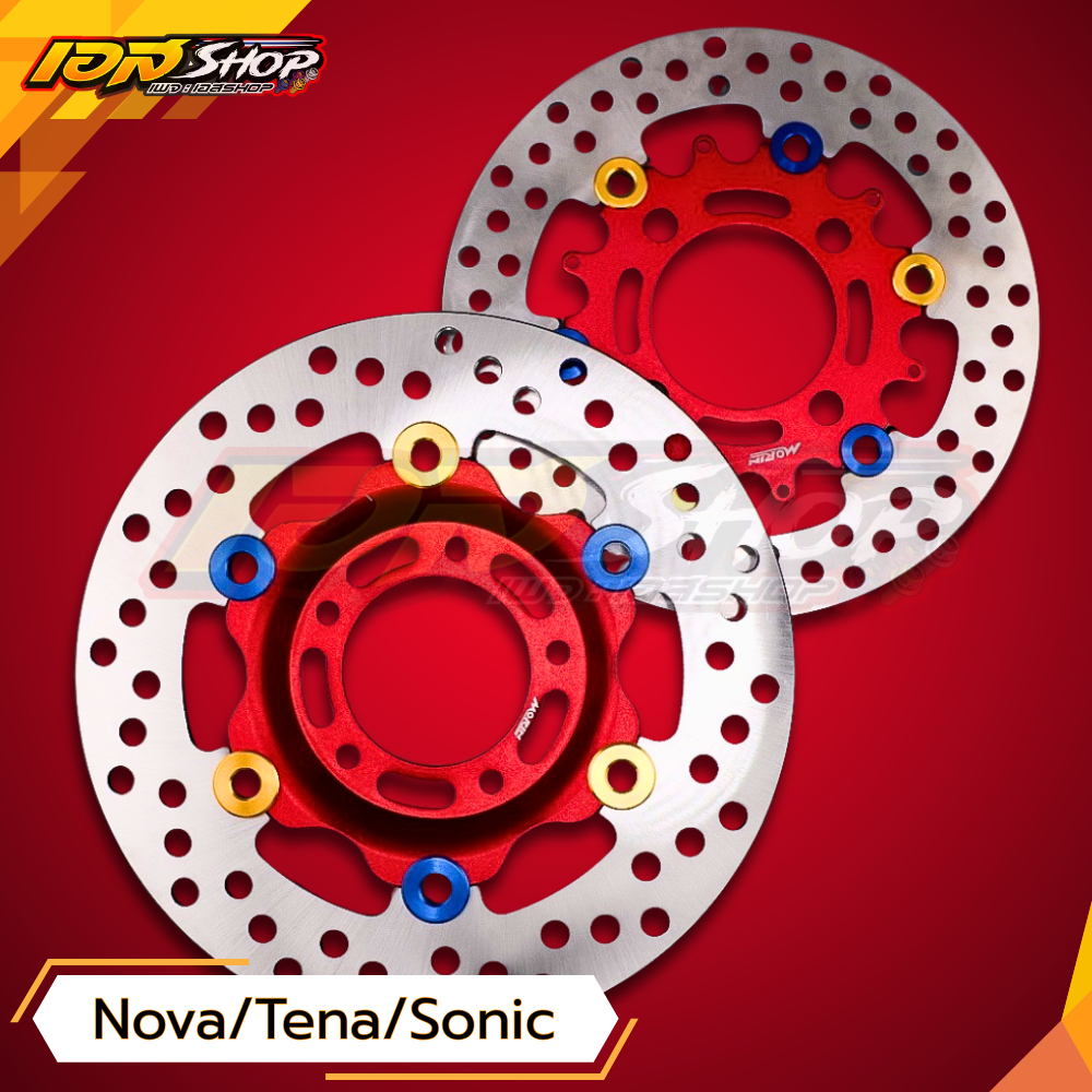 จานหน้า-หลัง Morin แดงเงิน โนวา เทน่า โซนิค Honda Sonic Nova Tena