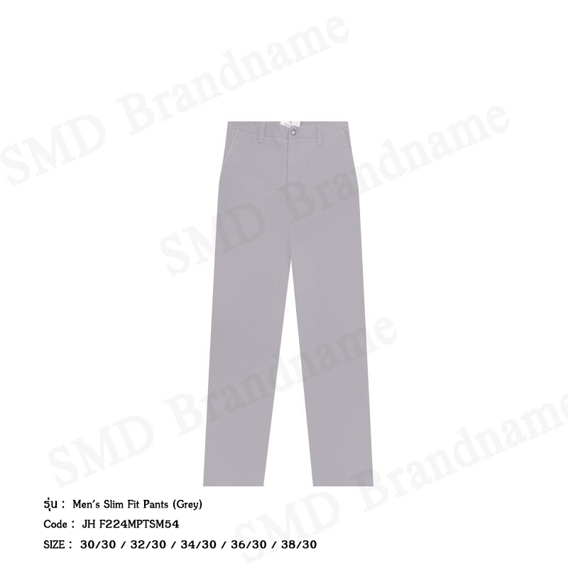 John Henry กางเกงขายาวผู้ชาย รุ่น Men's Slim Fit Pants (Grey) Code: JH F224MPTSM54
