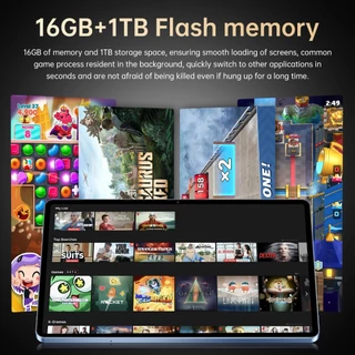 ซื้อ 1 แถม 9 ININ แท็บเล็ต 10.1 นิ้ว 1TB ROM+16GB RAM ระบบ 5G ซิมคู่ 2 ตัว WiFi Android 15 แบตเตอรี่ใหญ่ 10000mAh Tablet