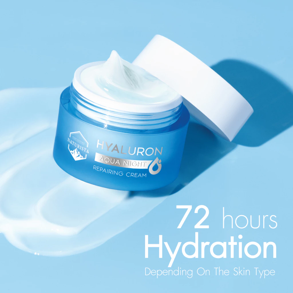 Naturista ครีมบำรุงผิว ล็อคความชุ่มชื้น ผิวอิ่มฟู ซ่อมแซมผิวยามค่ำคืน Hyaluron Aqua Night Cream 30ml thumbnail 3