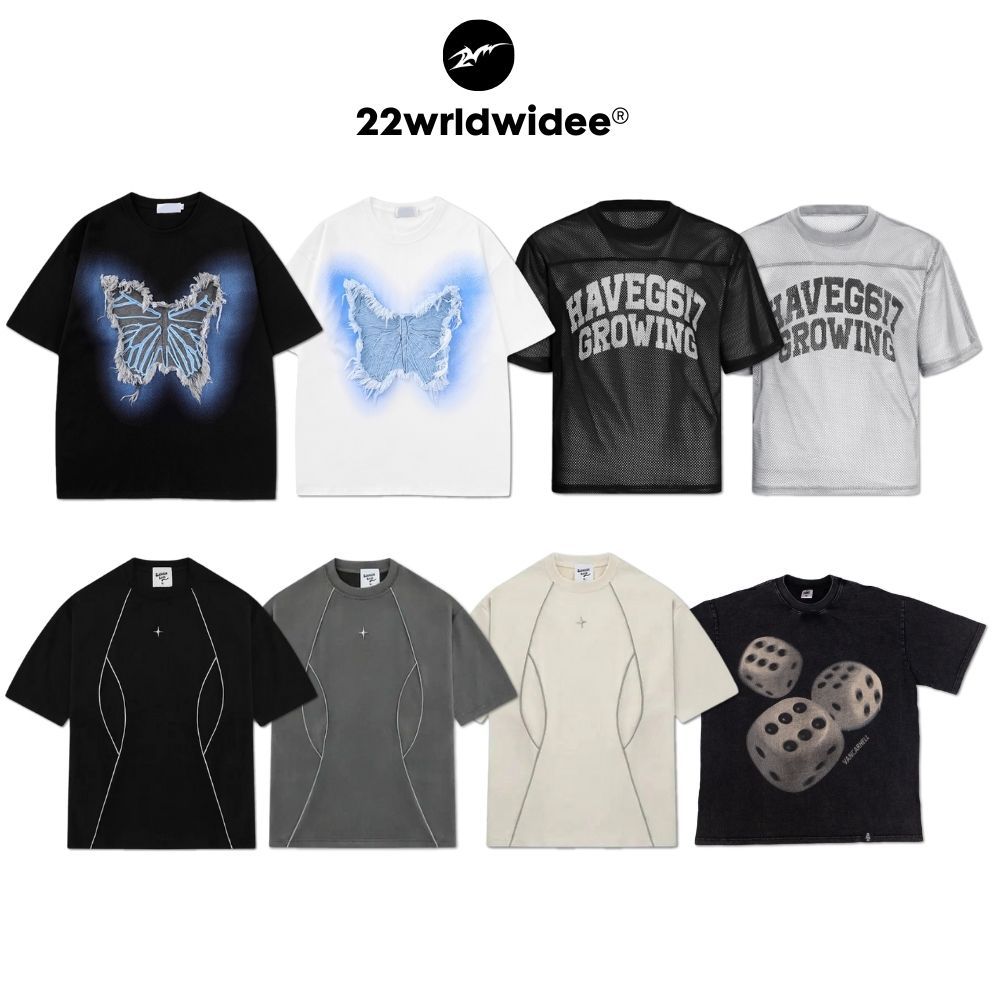 (🖤Preorder) KR1122-1585 เสื้อยืดเกาหลีลายสุดเท่ห์ ผ้าดีเว่อร์
