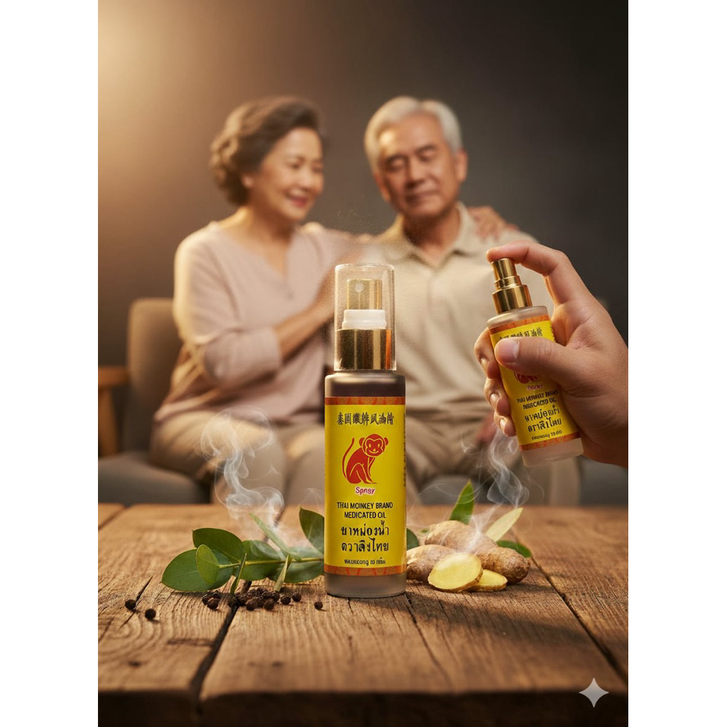 Monkey Thai Oil ยาหม่องน้ำตราลิงไทย