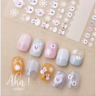 L2.สติ๊กเกอร์คริสต์มาสตกแต่งเล็บแบรนด์ AHA แบบมีกาวในตัว [AX:B4+B6]