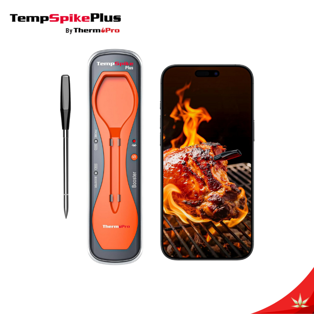 TempSpike Plus เครื่องวัดอุณหภูมิเนื้อเเบบไร้สาย ย่าง BBQ อบ รมควัน อัปเกรดใหม่ทนทาน รุ่นTP970