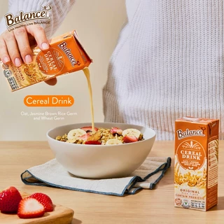 [6 กล่อง] Balance ซีเรียลดริ๊งค์ นมธัญพืช รสงาดำแท้ ขนาด 180 ml. น้ำตาลน้อย ไฟเบอร์สูง แพ้นมวัวทานได้ - by 4Care