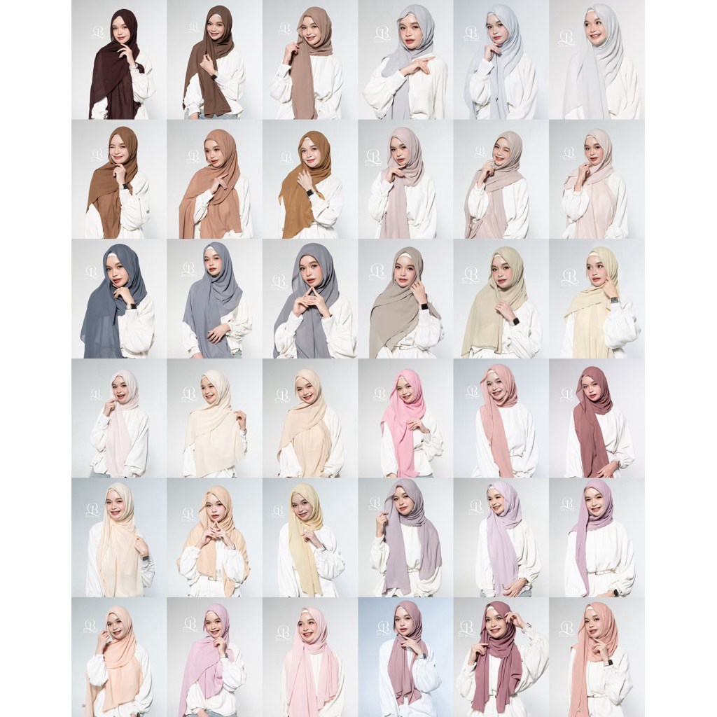 ผ้าพันชีฟองพรีเมี่ยม ขนาด1.90*55cm PREMIUMHIJAB *อ่านขนาดผ้าก่อนกดสั่งซือ