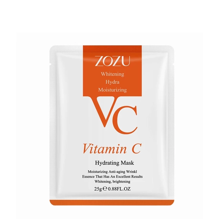 ZOZU VC Mask Vitamin C Mask Vitamin C สูตรเอสเซนส์วิตามินซี ทำให้ผิวสว่าง โปร่งแสง ขาวใส ลดเลือนริ้วรอย 10/20/30 แผ่น thumbnail 10