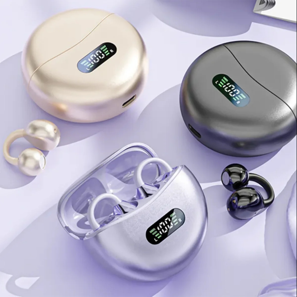 ลดเสียงรบกวน HD สมาร์ทพูดคุย HiFi เสียง Q71 หูคลิปในหูฟังบลูทู ธ ไม่เจ็บหูคุณภาพเสียงที่ชัดเจน HiFi 