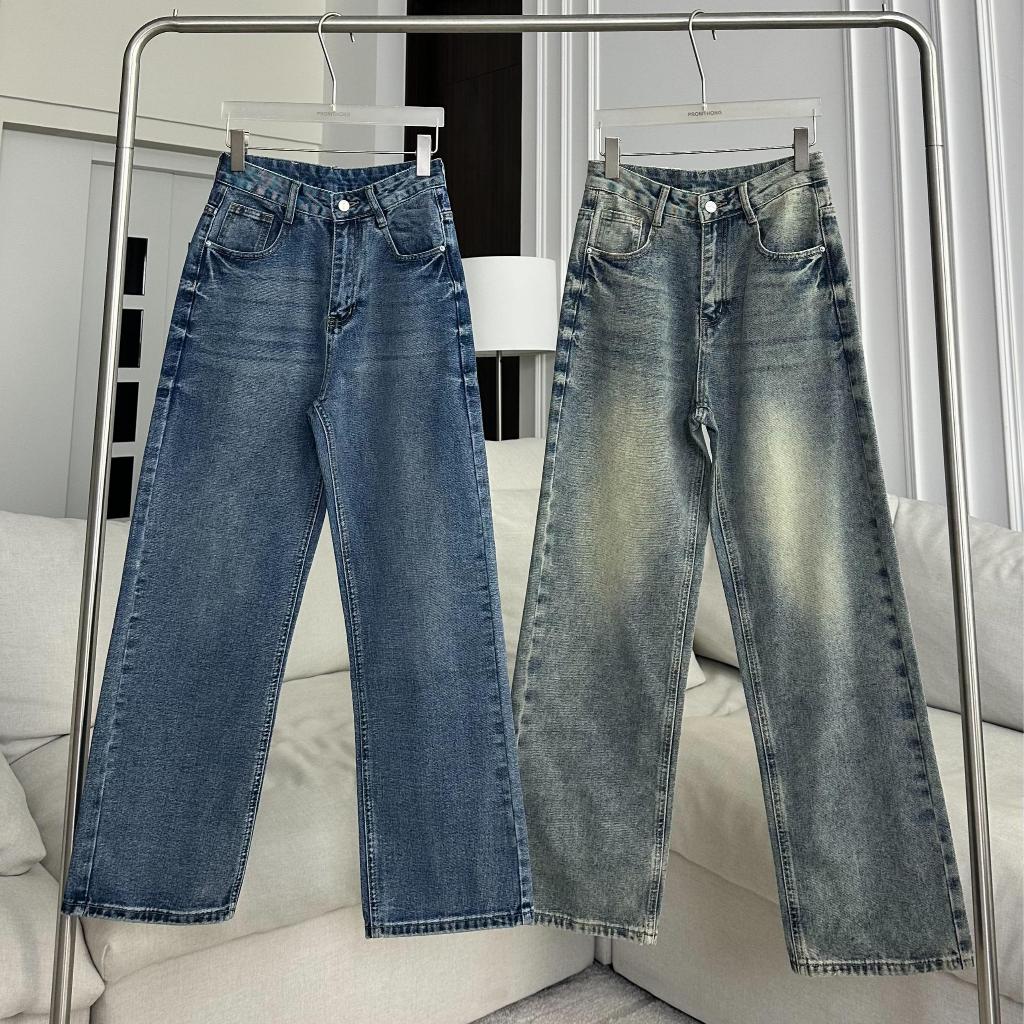 PTJ30235 กางเกงยีนส์ขายาวปักกระเป๋าหลัง PROMTHONG