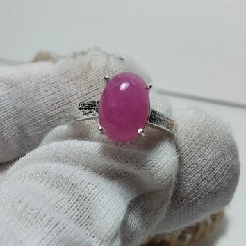 T82แหวนเงินแท้พลอยทับทิมแท้พร้อมส่ง