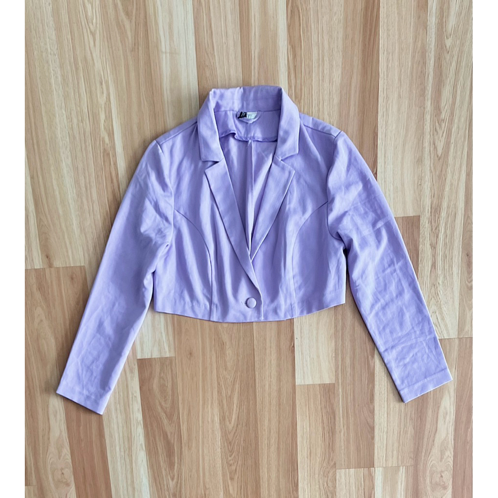 h&m balzer cropม่วงอ่อน