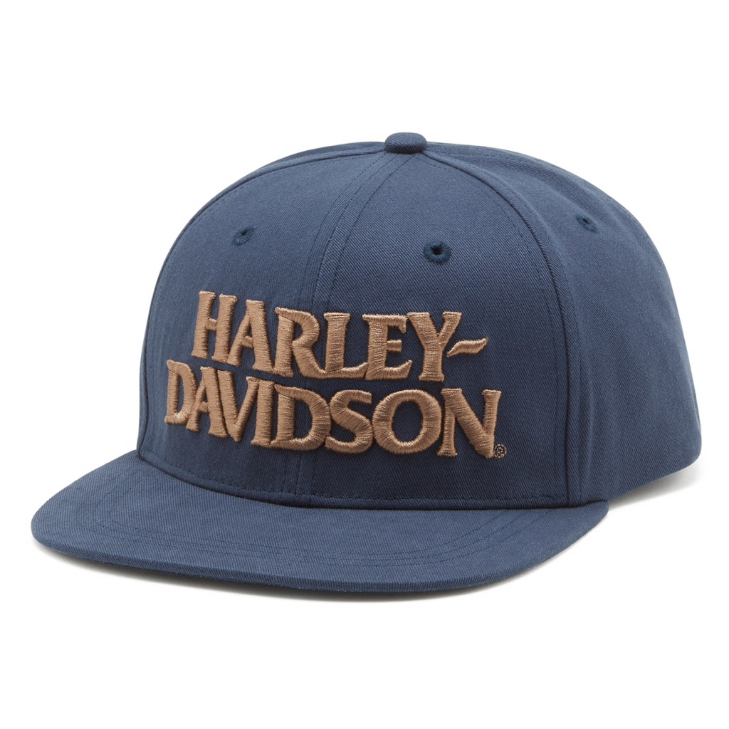 New หมวกแก๊ป Harley-Davidson Baseball Cap Lightning Eagle Panhead Dark Blue 97746-25VM