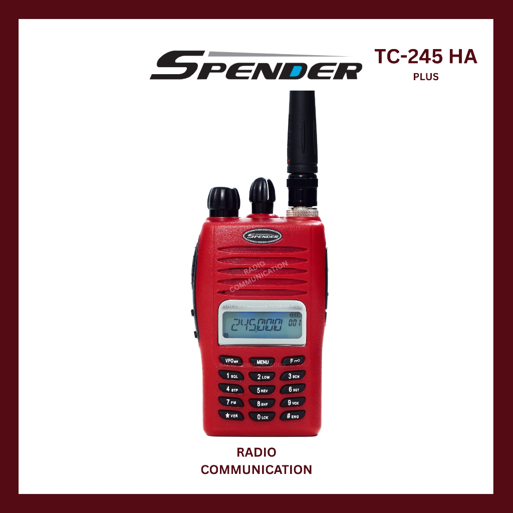 SPENDER TC-245 HA PLUS กำลังส่ง 5W (ต้องมีใบอนุญาตพก) มีทะเบียนกสทช. ประกัน 2 ปี