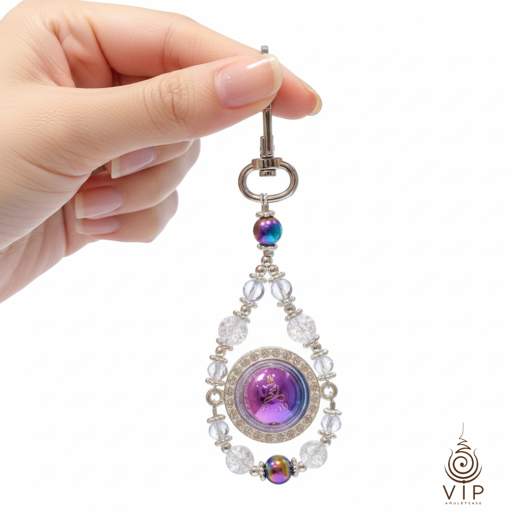 ปรอทกรอสายรุ้ง 🌈 รวย 7 สี ดี 7 วัน 💜 ครูบาแบ่ง วัดบ้านโตนด Mercury Rainbow Amulet | 七彩水银护身符