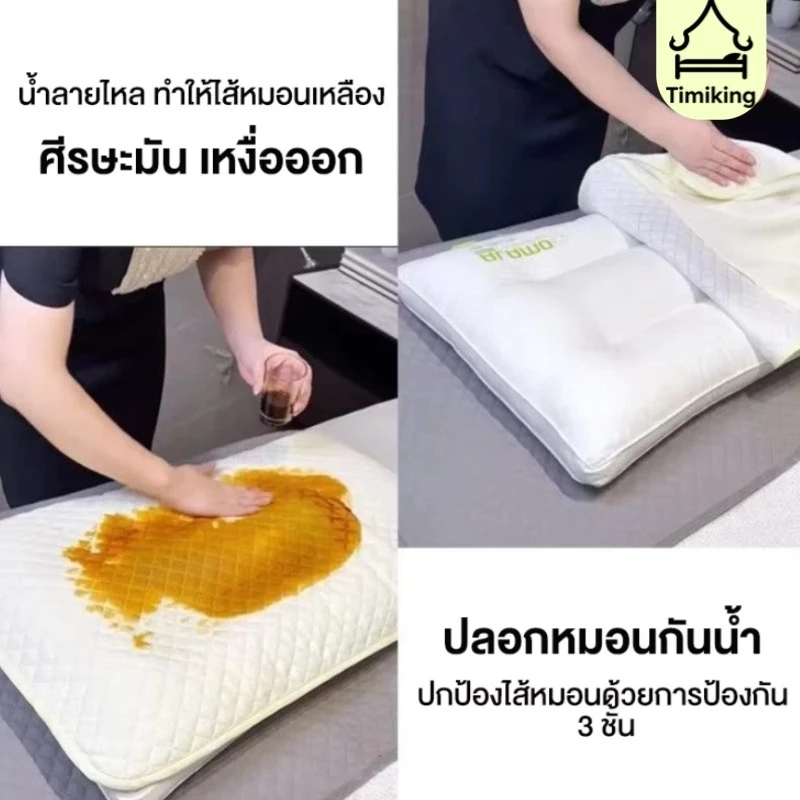 ปลอกหมอนหนุนกันน้ำ ป้องกันไรฝุ่น ขนาด 48X74 ซม thumbnail 5
