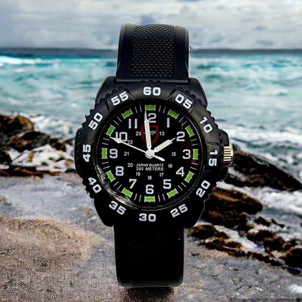 นาฬิกาข้อมือ Aopol แท้ กันน้ำ 100% รุ่น A-639 นาฬิกาผู้ชายควอตซ์ สายยางเรซิน หน้าปัด 44 มม