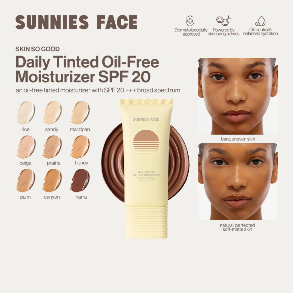 Sunnies Face Skin So Good Daily Tinted Oil-Free Moisturizer [กันแดด SPF 20 UVA/UVB]