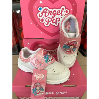 💦พร้อมส่ง💦 POPTEEN รองเท้านักเรียนหญิง รองเท้าอนุบาลหญิง รุ่น Angel Pop (PG55) สีขาวรองเท้าผ้าใบพละ ไซส์ 26-32