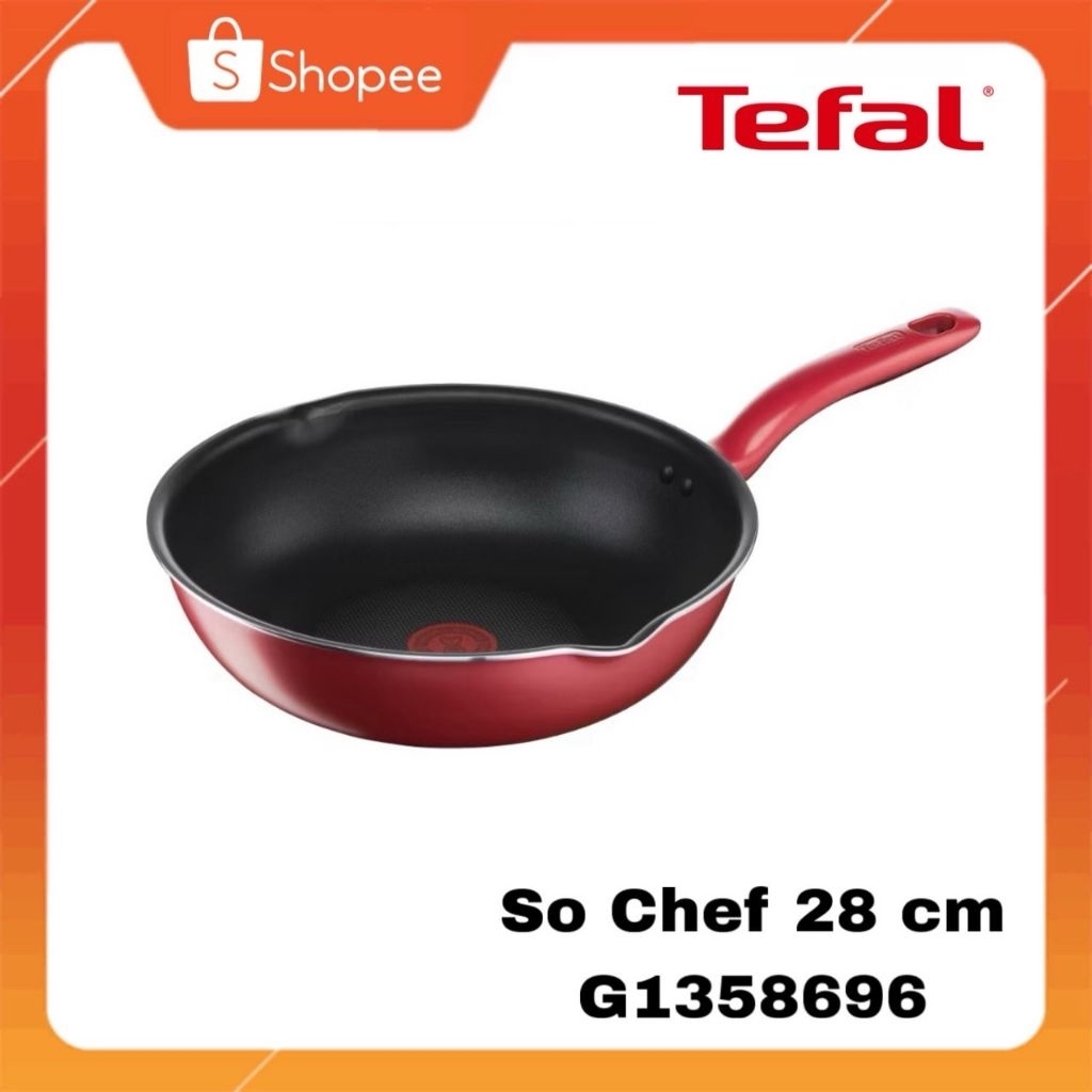 Tefal กระทะก้นลึก ขอบหยัก 28 ซม So Chef รุ่น G1358696 ก้นอินดักชั่น ใช้กับเตาแม่เหล็กไฟฟ้าได้ (No Bo