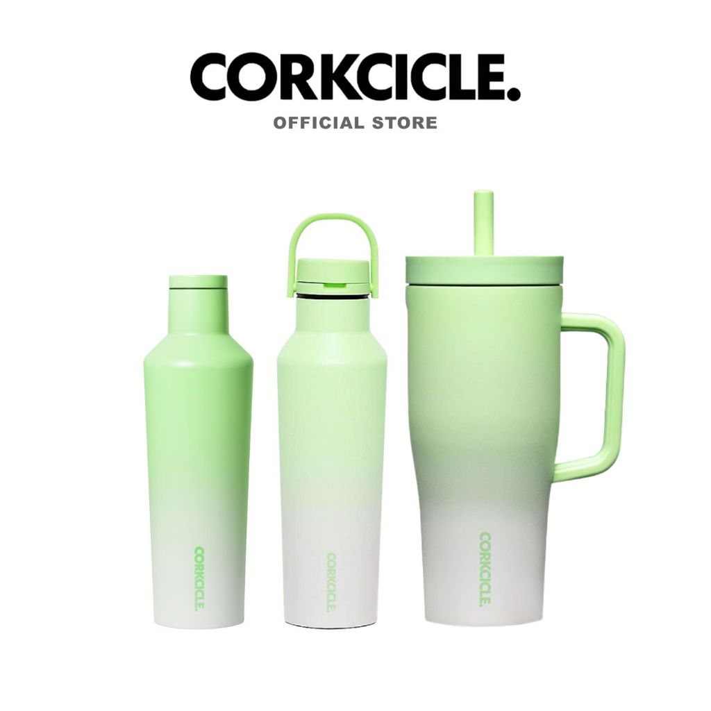 Corkcicle กระบอกน้ำ 20 oz (590 ml) Sport Canteen | Honeydew เขียว | Keeps Cold เก็บเย็น 25hrs | ขวดน้ําพกพา Tumbler