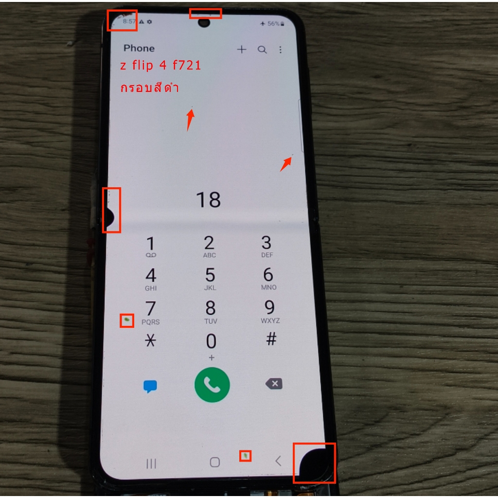 6.7 "AMOLED สำหรับ Samsung Z Flip 4 LCD Display Assembly การประกอบหน้าจอสัมผัสสำหรับ flip4 SM-F721U 