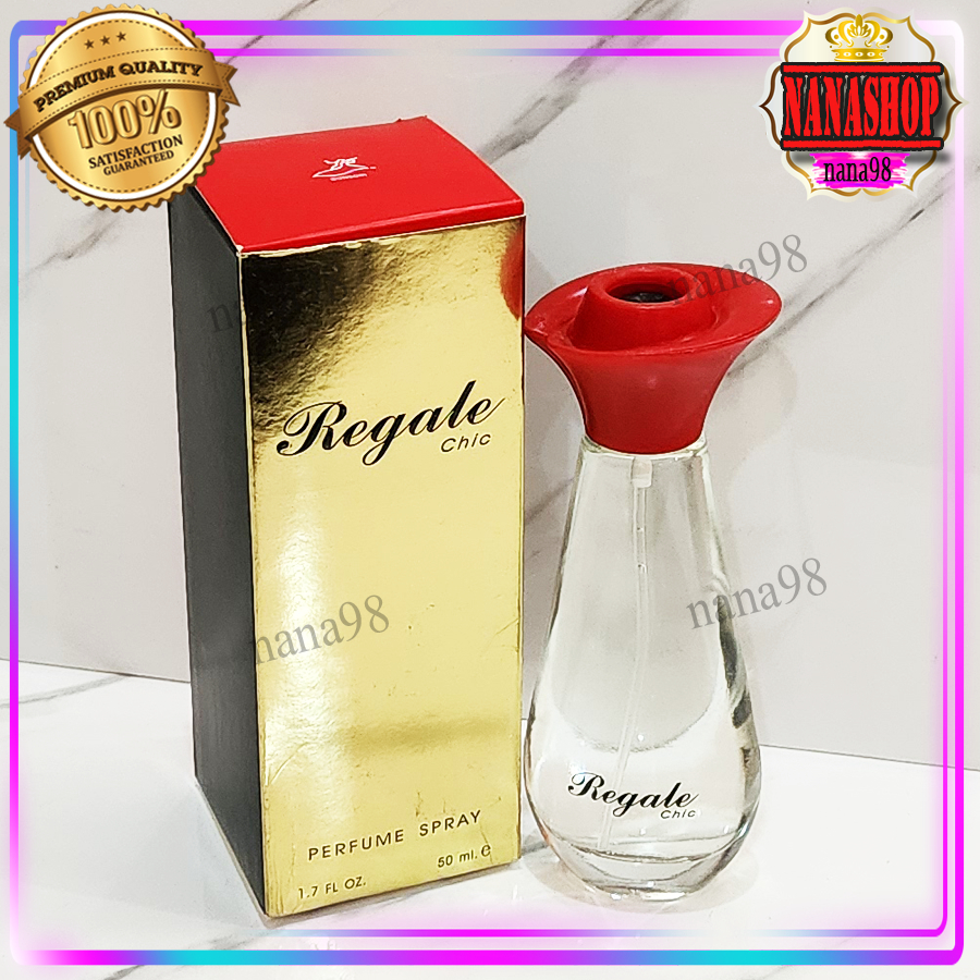 ส่งฟรี น้ำหอม รีเกล ชิค Regale Chic Perfume SPRAY รีเกล  เพอร์ฟูม สเปรย์ กล่องทอง แดง 50 ml. ราคา ถูกที่สุด ดีลบีเคเค แกลเลอรีภาพที่ 2