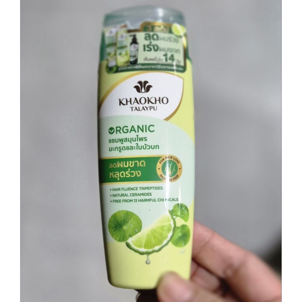 ส่งด่วน  Khaokho เขาค้อ ทะเลภู แชมพู /ครีมนวดผม ลดผมร่วง เฮอร์บัล มะกรูด ใบบัวบก ออร์แกนิค 70-80 มล. ราคา ถูกที่สุด โปรบีเคเค แกลเลอรีภาพที่ 5