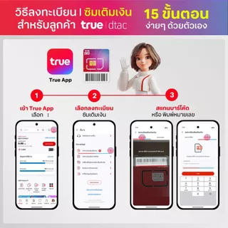 True move เมียนมา ยังไม่ลงทะเบียน ซิมระบบเติมเงิน สมัครโปรเสริมอินเตอร์เน็ตลูกค้าใหม่ได้ พร้อมส่ง