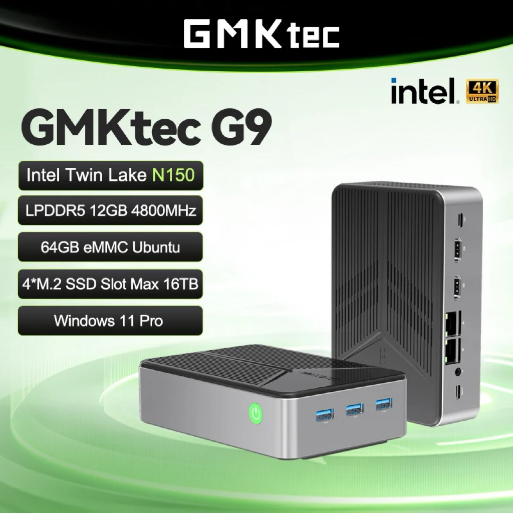 GMKtec G9 N150 MINI PC DDR5 12GB 64GB EMMC